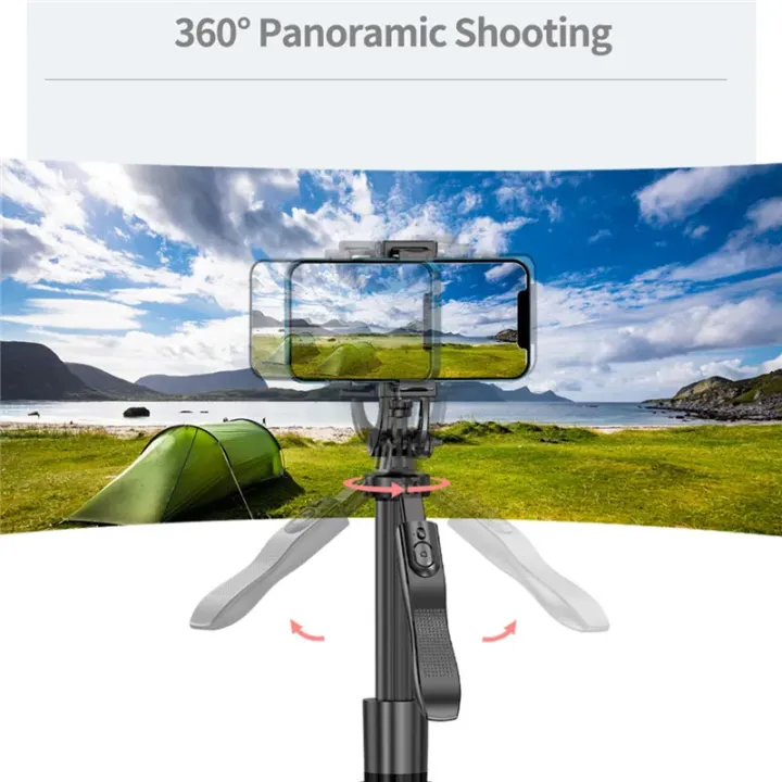 Picture of K28 Long Wireless Selfie Stick Tripod Stand Foldable Monopod With Remote shutter For Smartphones TIKTOK Shooting Live-Asia Express-Black