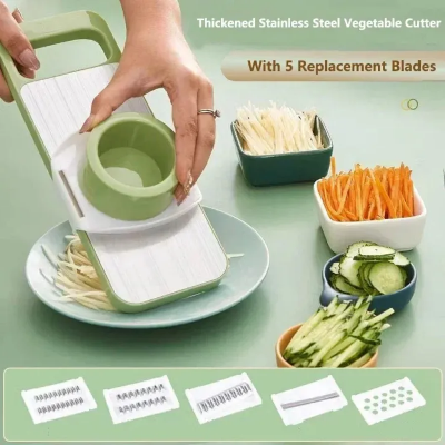 Picture of Kitchen Manual Vegetable Slicer Stainless Steel Vegetable Slicer Shredder Cutter Potato Shredders Garlic Carrot Grater Chopper-The Asia Express-Multicolor