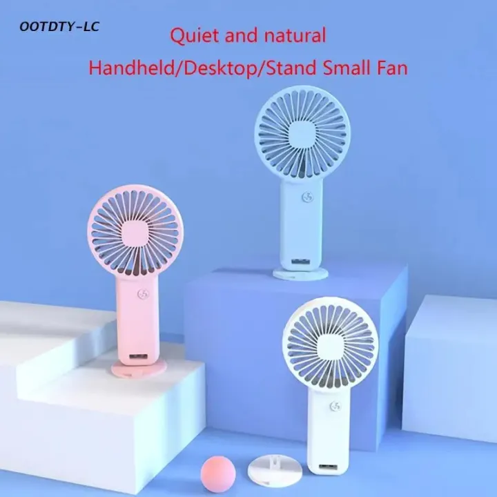 Picture of Portable Handheld Fan Small Cooling Fan USB Rechargeable Eyelash Fan Low Noise Dropship-Multicolor-asia express-Multicolor