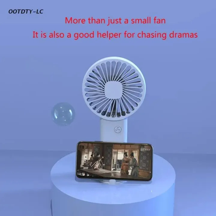 Picture of Portable Handheld Fan Small Cooling Fan USB Rechargeable Eyelash Fan Low Noise Dropship-Multicolor-asia express-Multicolor