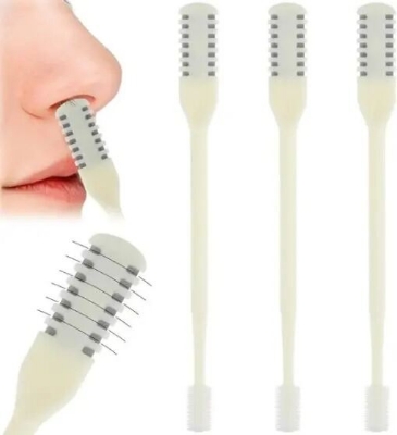 Picture of 360 Degree Rotating Double Head Nose Hair Trimmer Earpick Nose Hair Removal Trimming Portable Nose Ear Hair Trimmer Tool-The Asia Express-White