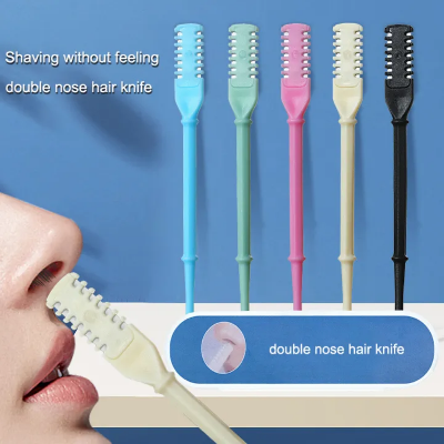 Picture of 360 Degree Rotating Double Head Nose Hair Trimmer Earpick Nose Hair Removal Trimming Portable Nose Ear Hair Trimmer Tool-The Asia Express-White
