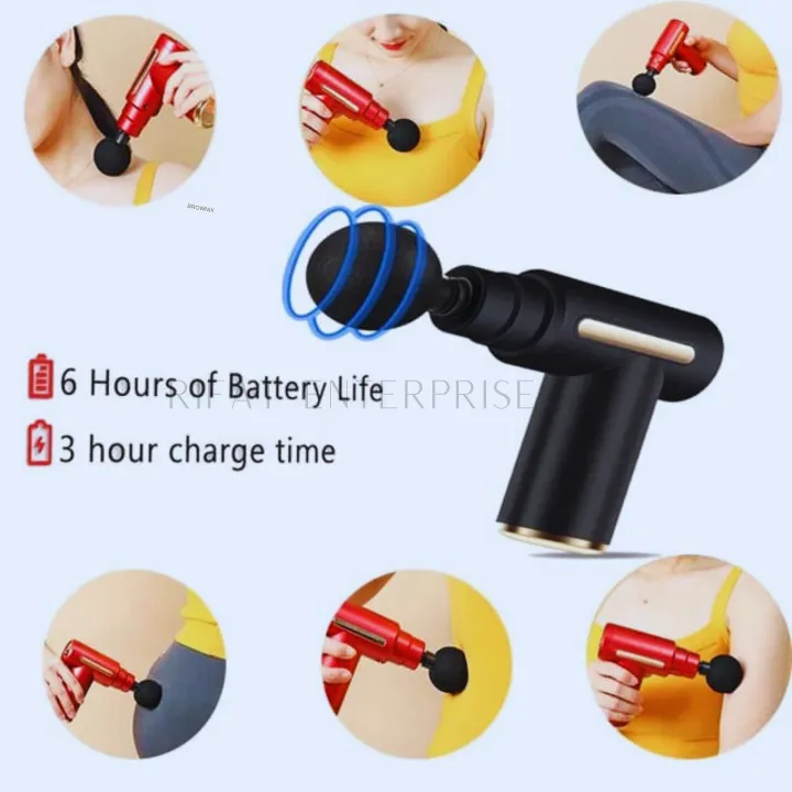 Picture of Body massage gun,Electric Vibration Body muscle massager Fascial Gun & Recovery device,fascia,body massage machine,Facial Body Massage Gun-The Asia Express-Multicolor