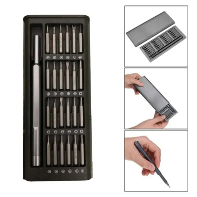 Picture of 24 in 1 Multifunctional Screwdriver Tool Set For Mobile Phone, Computer, Electronic Product repair, Camera Maintenance and Disassembly_The Asia Express-Black