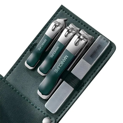 Picture of 4_piece nail manicure set stainless steel men and women professional nail clippers pedicure care tools_The Asia Express-Green