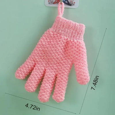 Picture of 1/2 pcs Pack Of Five Finger Bath Gloves Creative Home Body Massage Sponge Lazy Bath Gloves Deodorant Massage Elastic Bath Scrub Mud_The Asia Express-1pcs