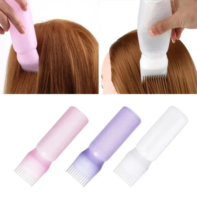 Picture of 160ml Multicolor Plastic Hair Dye Refillable Bottle Applicator Oil Comb Dispensing Salon Hair Coloring Hairdressing Styling Tool_The Asia Express-Multicolor