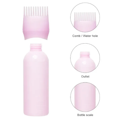 Picture of 160ml Multicolor Plastic Hair Dye Refillable Bottle Applicator Oil Comb Dispensing Salon Hair Coloring Hairdressing Styling Tool_The Asia Express-Multicolor