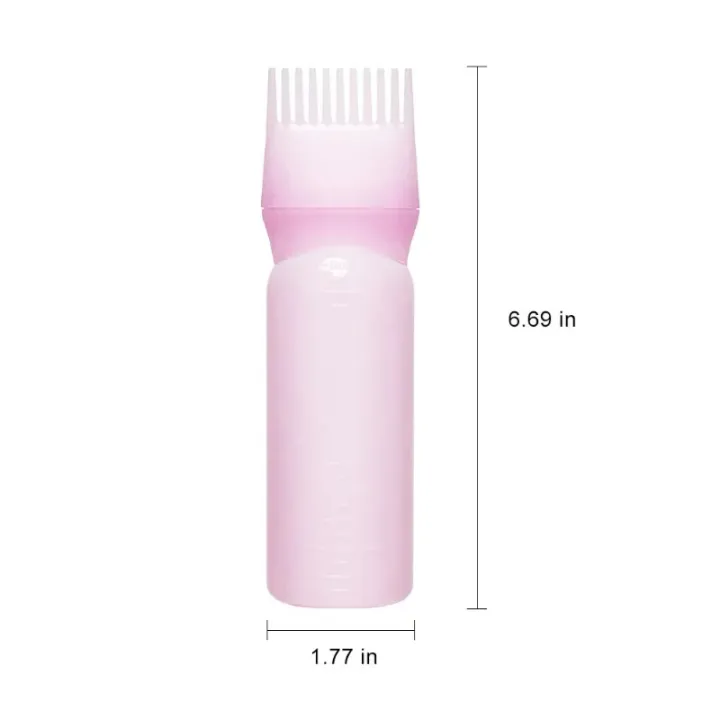 Picture of 160ml Multicolor Plastic Hair Dye Refillable Bottle Applicator Oil Comb Dispensing Salon Hair Coloring Hairdressing Styling Tool_The Asia Express-Multicolor
