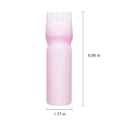 Picture of 160ml Multicolor Plastic Hair Dye Refillable Bottle Applicator Oil Comb Dispensing Salon Hair Coloring Hairdressing Styling Tool_The Asia Express-Multicolor