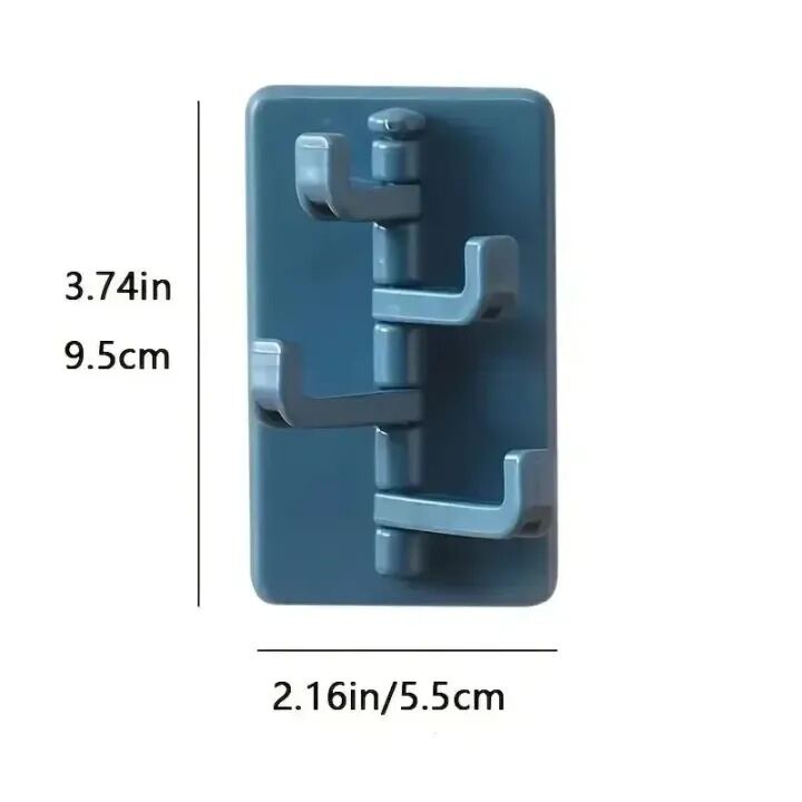 Picture of 1PC Self Adhesive Wall Hook Strong Without Drilling Coat Bag Bathroom Door Kitchen Towel Hanger Hooks Home Storage Accessories-The Asia Express-Multicolor