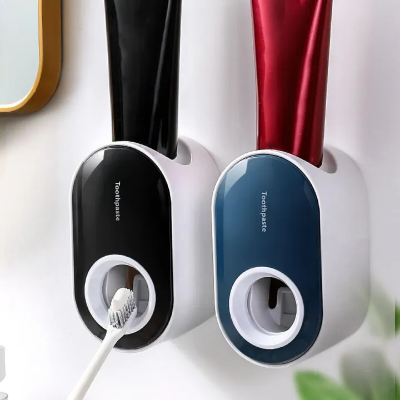 Picture of Automatic Toothpaste Dispenser Wall Mounted Toothpaste Squeezers Dust-proof Toothpaste Holder- The Asia Express