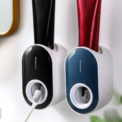 Picture of Automatic Toothpaste Dispenser Wall Mounted Toothpaste Squeezers Dust-proof Toothpaste Holder- The Asia Express