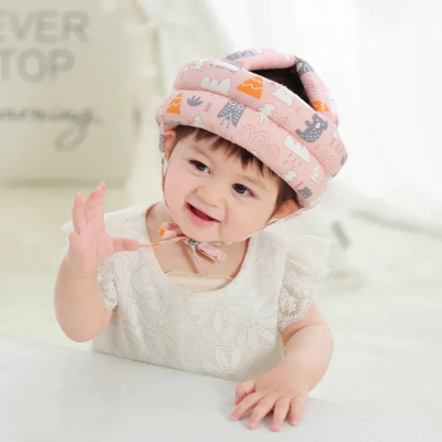 Picture of Baby Head Helmet Baby Toddler Anti-Collision Cap Adjustable Child Crashworthiness Soft Helmet Baby Head Soft Protection Artifact-The Asia Express-Multicolor
