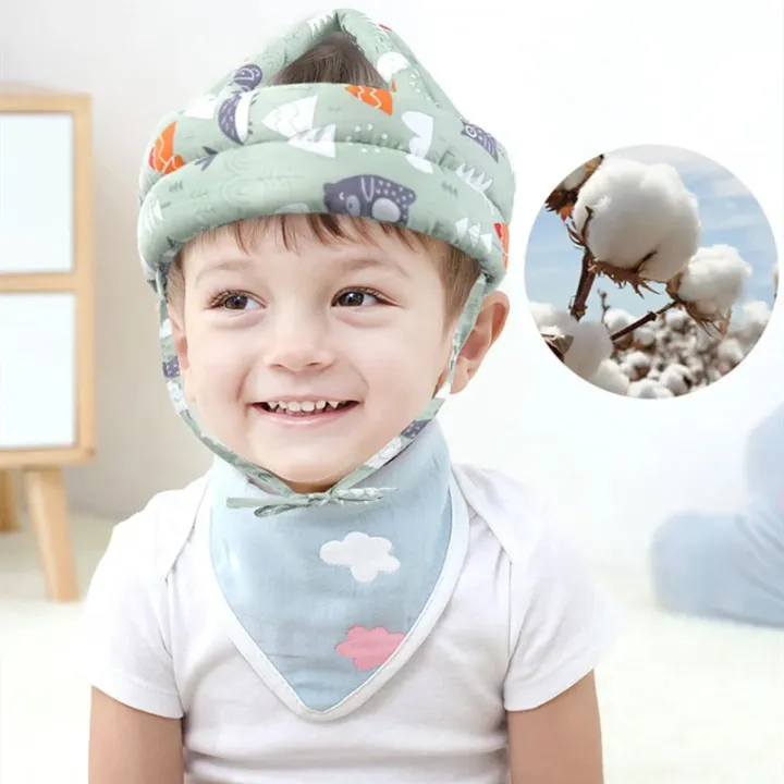 Picture of Baby Head Helmet Baby Toddler Anti-Collision Cap Adjustable Child Crashworthiness Soft Helmet Baby Head Soft Protection Artifact-The Asia Express-Multicolor