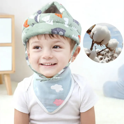 Picture of Baby Head Helmet Baby Toddler Anti-Collision Cap Adjustable Child Crashworthiness Soft Helmet Baby Head Soft Protection Artifact-The Asia Express-Multicolor
