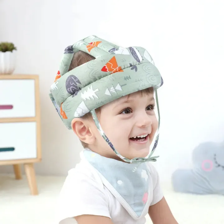 Picture of Baby Head Helmet Baby Toddler Anti-Collision Cap Adjustable Child Crashworthiness Soft Helmet Baby Head Soft Protection Artifact-The Asia Express-Multicolor