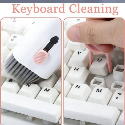 Picture of Keyboard Cleaning Tool Portable Multifunctional Cleaning brush Tool Electronics 7 in 1 Earbud keyboard laptop Cleaning Pen cleaner Kit-The Asia Express-Multicolor