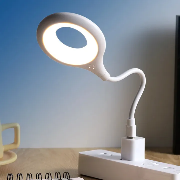 Picture of Portable LED Book Light USB Flexo Led Desk Lamp Intelligent Voice Reading Lamp For Computer PC Laptop Ring Eye Care Lighting-The Asia Express-Multicolor