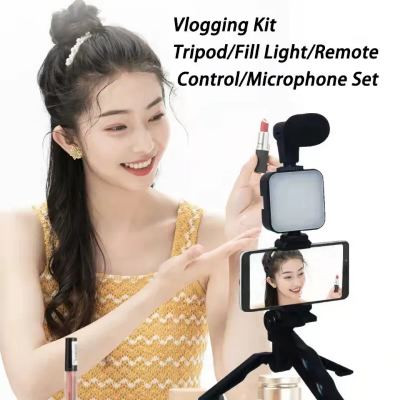 Picture of Ay-49 Smartphone Vlogging Kit Wireless Control Photography Fill Light With Tripod Stand Microphone For Tiktok Youtube Conference - Ring Light-The Asia Express-Black