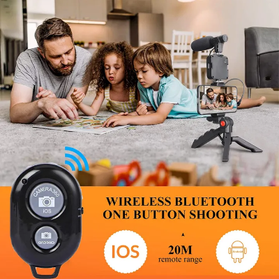Picture of Ay-49 Smartphone Vlogging Kit Wireless Control Photography Fill Light With Tripod Stand Microphone For Tiktok Youtube Conference - Ring Light-The Asia Express-Black