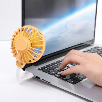 Picture of Mini Fan USB In-line Plug Silent Home Office Desk Laptop Strong Wind Cooling Fans Adjustable Summer Outdoor Portable Cooler Fan-The Asia Express-Multicolor
