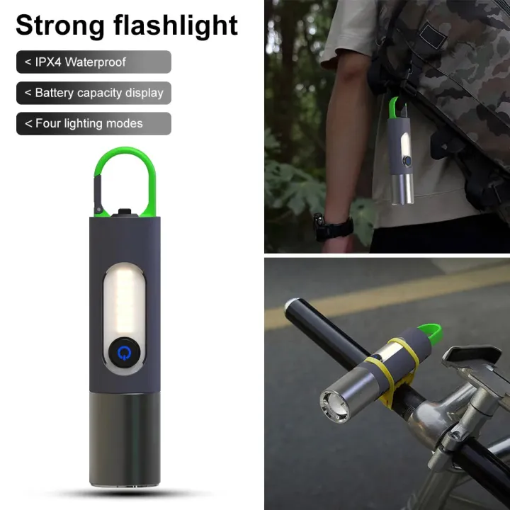 Picture of Multifunctional LED Flashlight XST-836 Work Light USB Rechargeable Camping Fishing Lantern Waterproof Zoom Torch KeyChain Lamp-The Asia Express-Multicolor