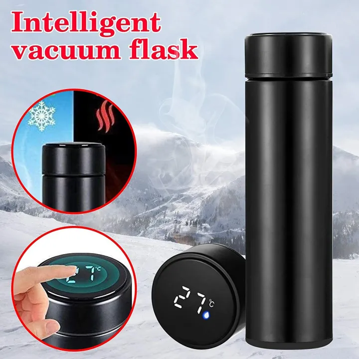 Picture of Stainless Steel Smart Water Bottle,Temperature Display,LED Digital Smart Vacuum Water Bottle,Touch Intelligent Temperature Display Vacuum Flasks 500ml -The Asia Express-Multicolor