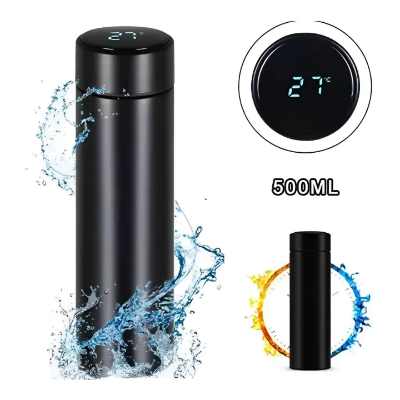 Picture of Stainless Steel Smart Water Bottle,Temperature Display,LED Digital Smart Vacuum Water Bottle,Touch Intelligent Temperature Display Vacuum Flasks 500ml -The Asia Express-Multicolor