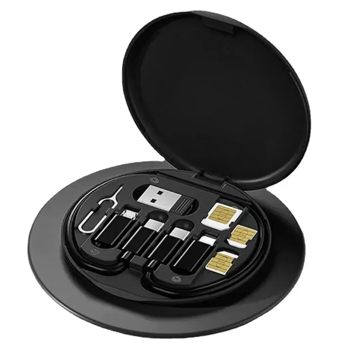 Picture of Data cable set storage box 60w fast charge data cable storage box Digital storage box mobile phone stand-The Asia Express-Multicolor