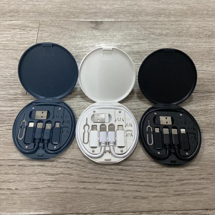 Picture of Data cable set storage box 60w fast charge data cable storage box Digital storage box mobile phone stand-The Asia Express-Multicolor
