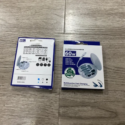 Picture of Data cable set storage box 60w fast charge data cable storage box Digital storage box mobile phone stand-The Asia Express-Multicolor