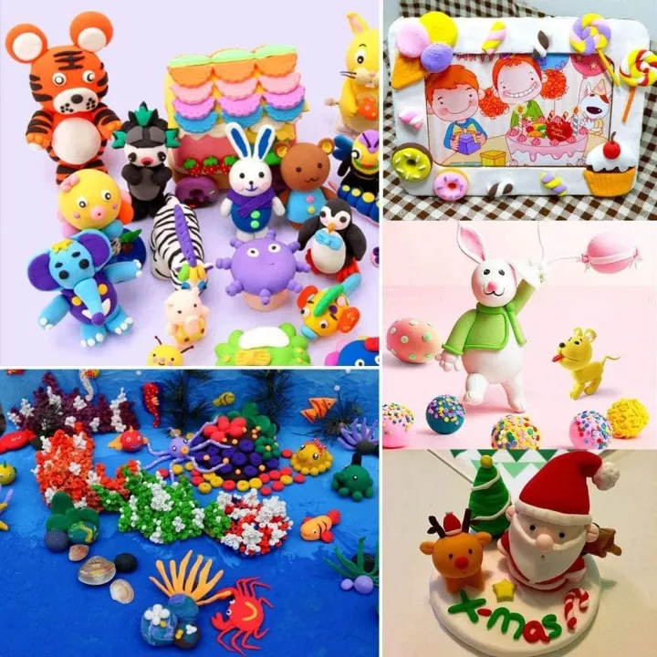 Picture of 12 Colors Soft Super Light Clay Modeling Air Dry Clay For DIY Handmade Toys-The Asia Express-Multicolor