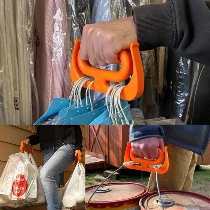 Picture of 2 Pcs Portable Bag Grip Grocery Bag Carrier Shopping Bag Carrier Grocery Bag Holder Multipurpose Clips Handle Carrier_The Asia Express-Multicolor