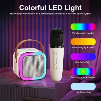 Picture of K12 Karaoke Machine Portable 5.3 Bluetooth Speaker System with 1 Wireless Microphones for Home Family Singing Children's Gifts-The Asia Express-Multicolor