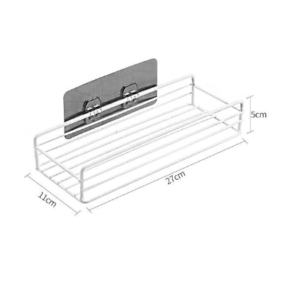 Picture of Punch-Free Bathroom Rack Wall-Mounted Storage For Bathroom Shampoo Cosmetic Seasoning Storage Rack Bathroom Kitchen Accessories-The Asia Express-Black