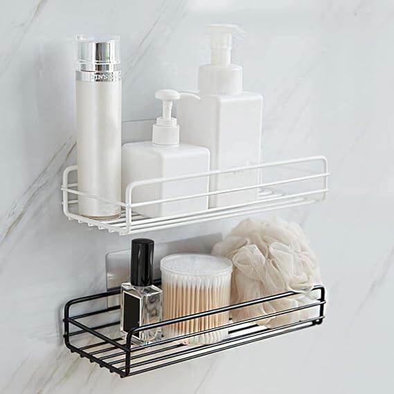 Picture of Punch-Free Bathroom Rack Wall-Mounted Storage For Bathroom Shampoo Cosmetic Seasoning Storage Rack Bathroom Kitchen Accessories-The Asia Express-Black