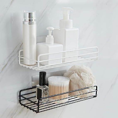 Picture of Punch-Free Bathroom Rack Wall-Mounted Storage For Bathroom Shampoo Cosmetic Seasoning Storage Rack Bathroom Kitchen Accessories-The Asia Express-Black