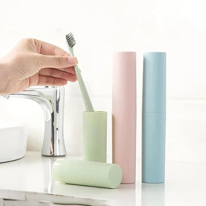 Picture of Travel Portable Toothbrush Cup Bathroom Toothpaste Holder Storage Case Organizer Toiletries Storage Cup Creative Economic Box-The Asia Express-Multicolor