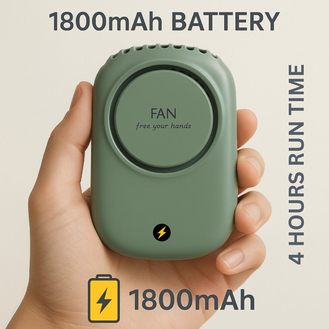 Picture of Mini Portable Waist Hanging Fan  Neck Fans with Adjustable USB Rechargeable Cooling Fan For Outdoor Sports Travel best fan