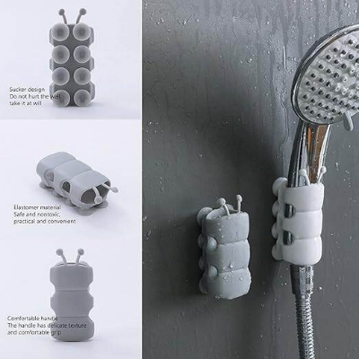 Picture of 2pcs Bathroom Punch-Free Relocatable Wall Shower Head Bracket Suction Cup Holder-The Asia Express