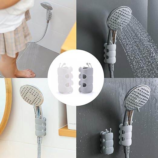 Picture of 2pcs Bathroom Punch-Free Relocatable Wall Shower Head Bracket Suction Cup Holder-The Asia Express