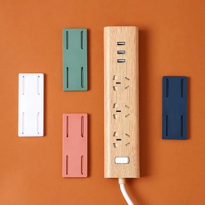 Picture of Self-Adhesive Desktop Socket Fixer, Adhesive Punch Free Socket Holder Cable Management Punch Free Surge Protector-The Asia Express-Multicolor