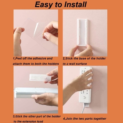 Picture of Self-Adhesive Desktop Socket Fixer, Adhesive Punch Free Socket Holder Cable Management Punch Free Surge Protector-The Asia Express-Multicolor