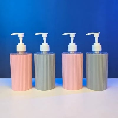 Picture of 1 Pis Plastic Hand Wash Liquid Jar With Bathroom Soap Dispenser Hand Wash Refile Bottle ( 320 ml). The Asia Express.-Multicolor
