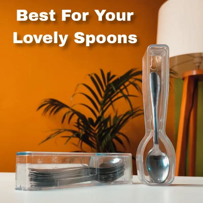 Picture of 2Pcs Modern Transparent Spoon Holder for Kitchen – Sleek & Stylish Design(2Pcs)-The Asia Express
