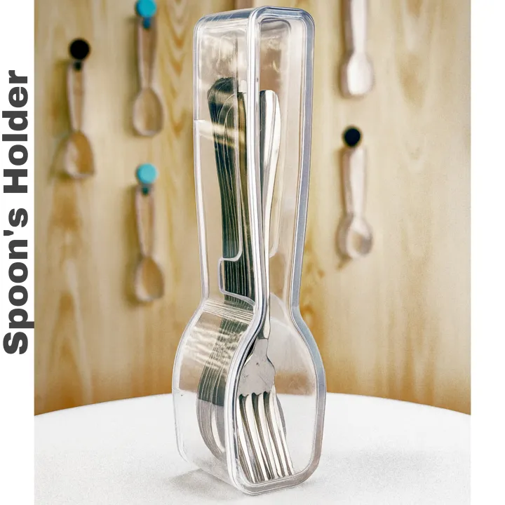 Picture of 2Pcs Modern Transparent Spoon Holder for Kitchen – Sleek & Stylish Design(2Pcs)-The Asia Express