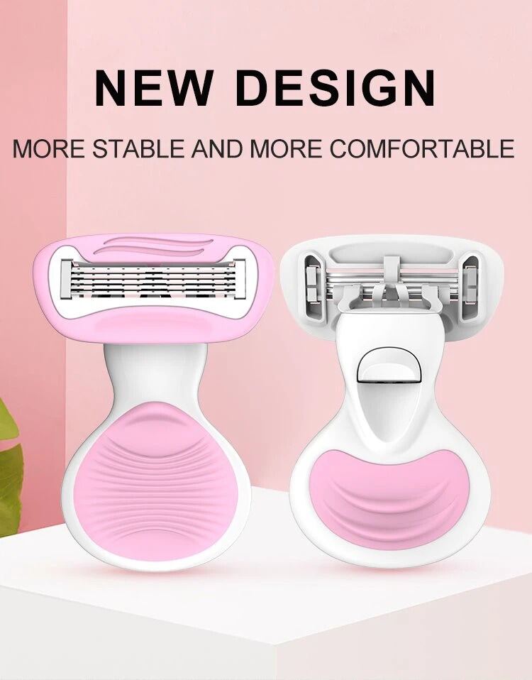 Picture of GlowSkin Women’s Triple-Blade Shaving Razor with Protective Travel Case & Extra Replacement Blade – Smooth, Safe & Painless Hair Removal Razor for Face, Arms & Body - The Asia Express-Multicolor