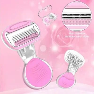 Picture of GlowSkin Women’s Triple-Blade Shaving Razor with Protective Travel Case & Extra Replacement Blade – Smooth, Safe & Painless Hair Removal Razor for Face, Arms & Body - The Asia Express-Multicolor