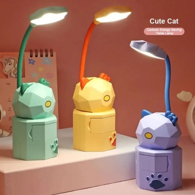 Picture of Book Lamp Rechargeable Bed Light Reading Light For Kids Mighty Bright Book Lights Kids Lamps for Bedrooms Girls,Kids Reading Light Cute Design USB Charging Warm Light 360 Degrees Gooseneck-The Asia Express-Multicolor